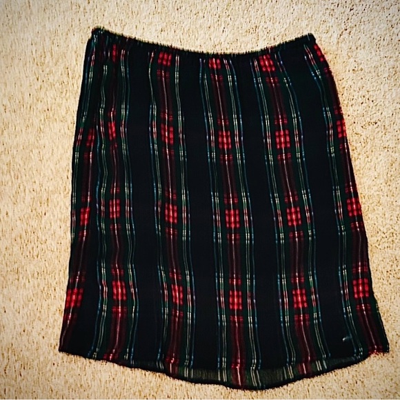 NWT J.Crew Gwen Lined Knee Length Plaid Layered Slip Skirt in Crinkle Chiffon - Picture 6 of 15
